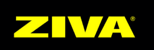 Logo van ZIVA in gele hoofdletters op zwarte achtergrond